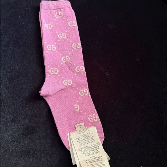 Brand new Gucci Pink Designer Sock fits women’s size 4-6 - Picture 1 of 2